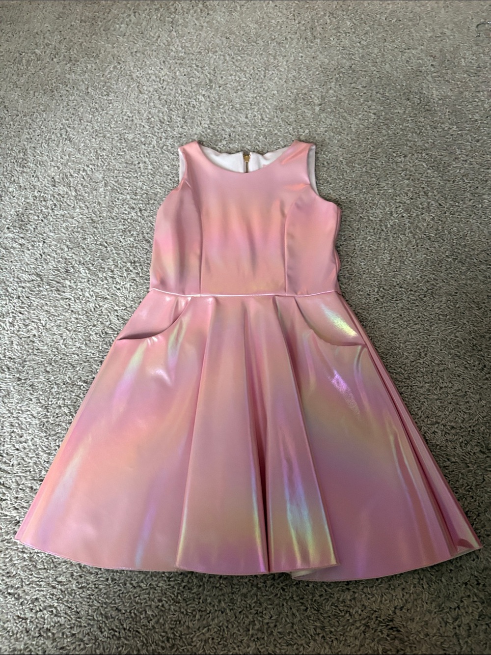 Zoe Ltd Pink Iridescent A-Line Party Dress